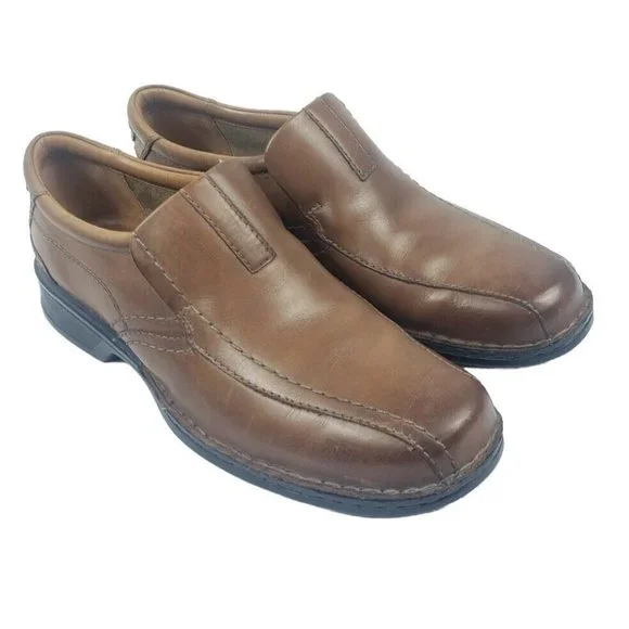 Clarks | Shoes | Clarks Mens Brown Leather Bike Toe Casual  display picture 1